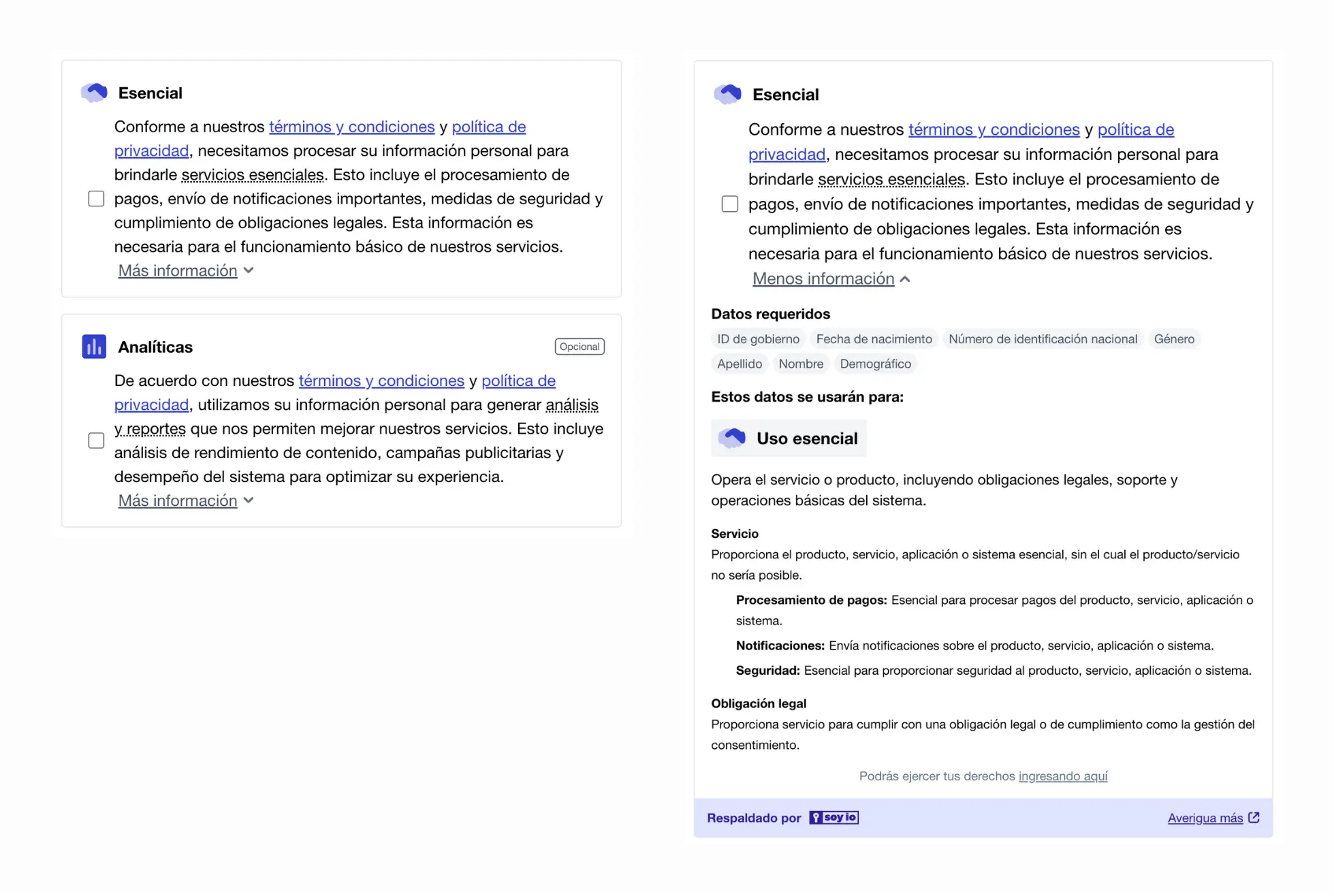 Consent Embed example